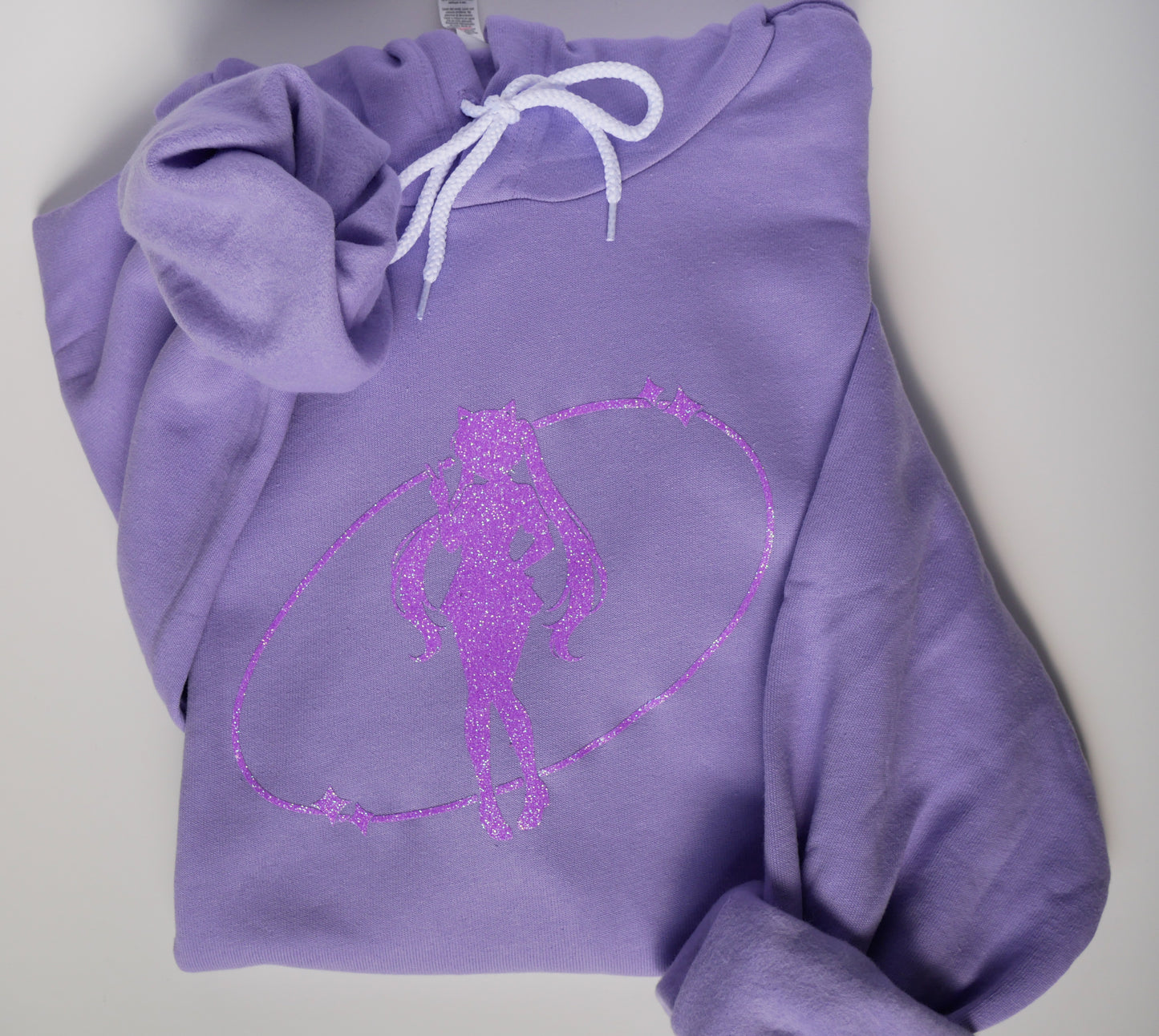 Glitter Anime Gamer Girl Hoodie – Pink and Purple Sweatshirt