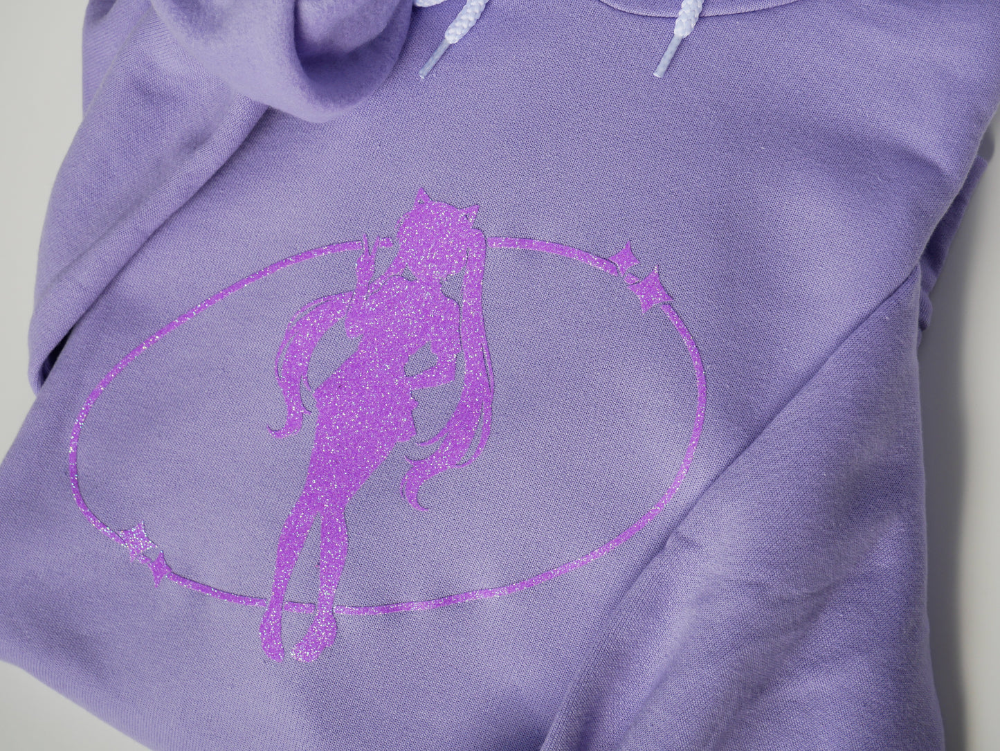 Glitter Anime Gamer Girl Hoodie – Pink and Purple Sweatshirt