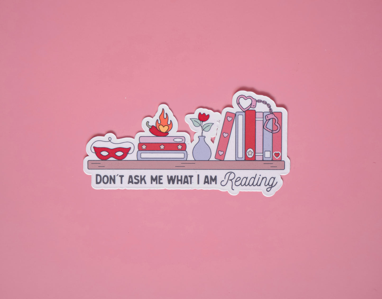 Spicy Bookish Sticker Pack - Set of 4 Matte or Sparkly Stickers for Readers