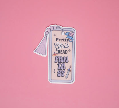 Fantasy Bookish Sticker Pack - Set of 4 Matte or Sparkly Stickers for Readers