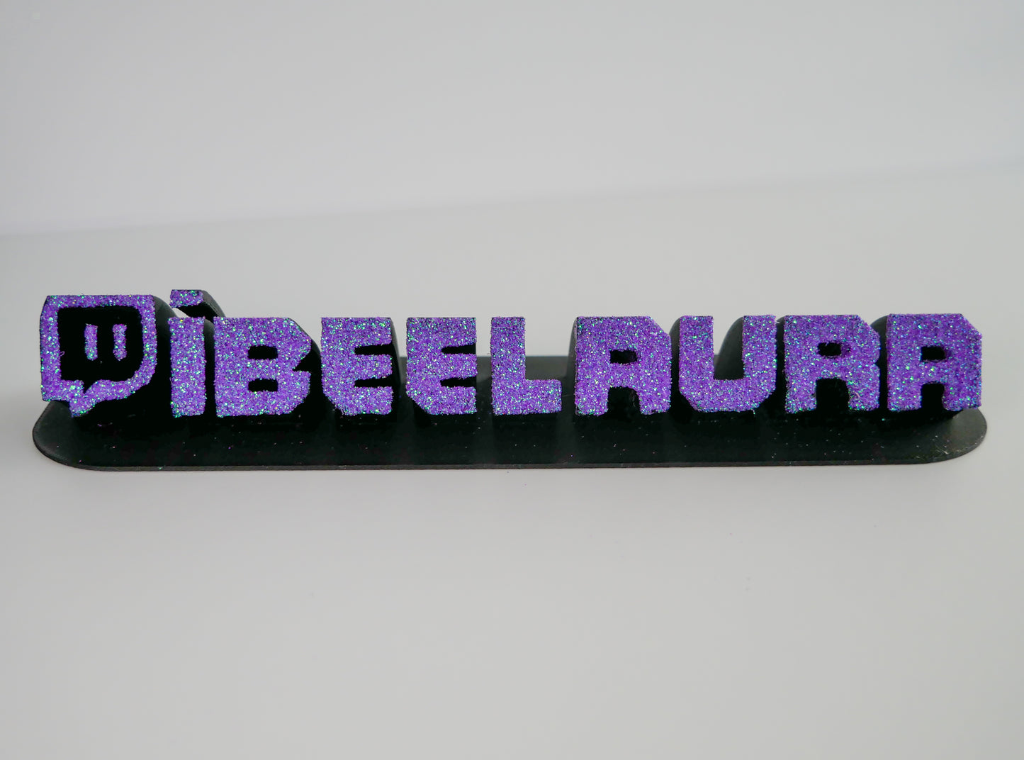 Custom 3D Printed Twitch Username Nameplate