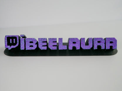 Custom 3D Printed Twitch Username Nameplate