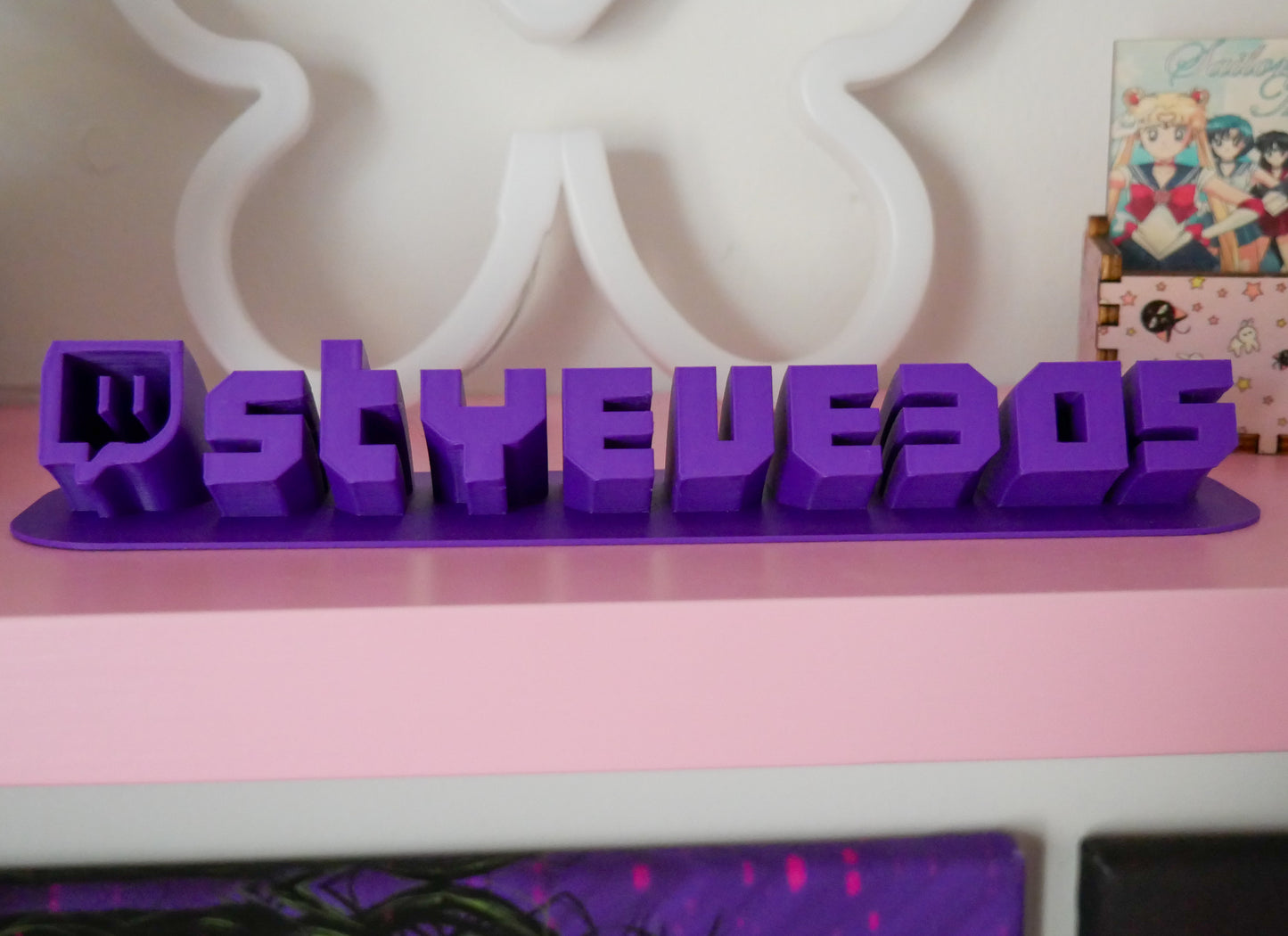 Custom 3D Printed Twitch Username Nameplate
