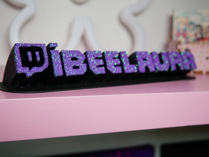 Custom 3D Printed Twitch Username Nameplate