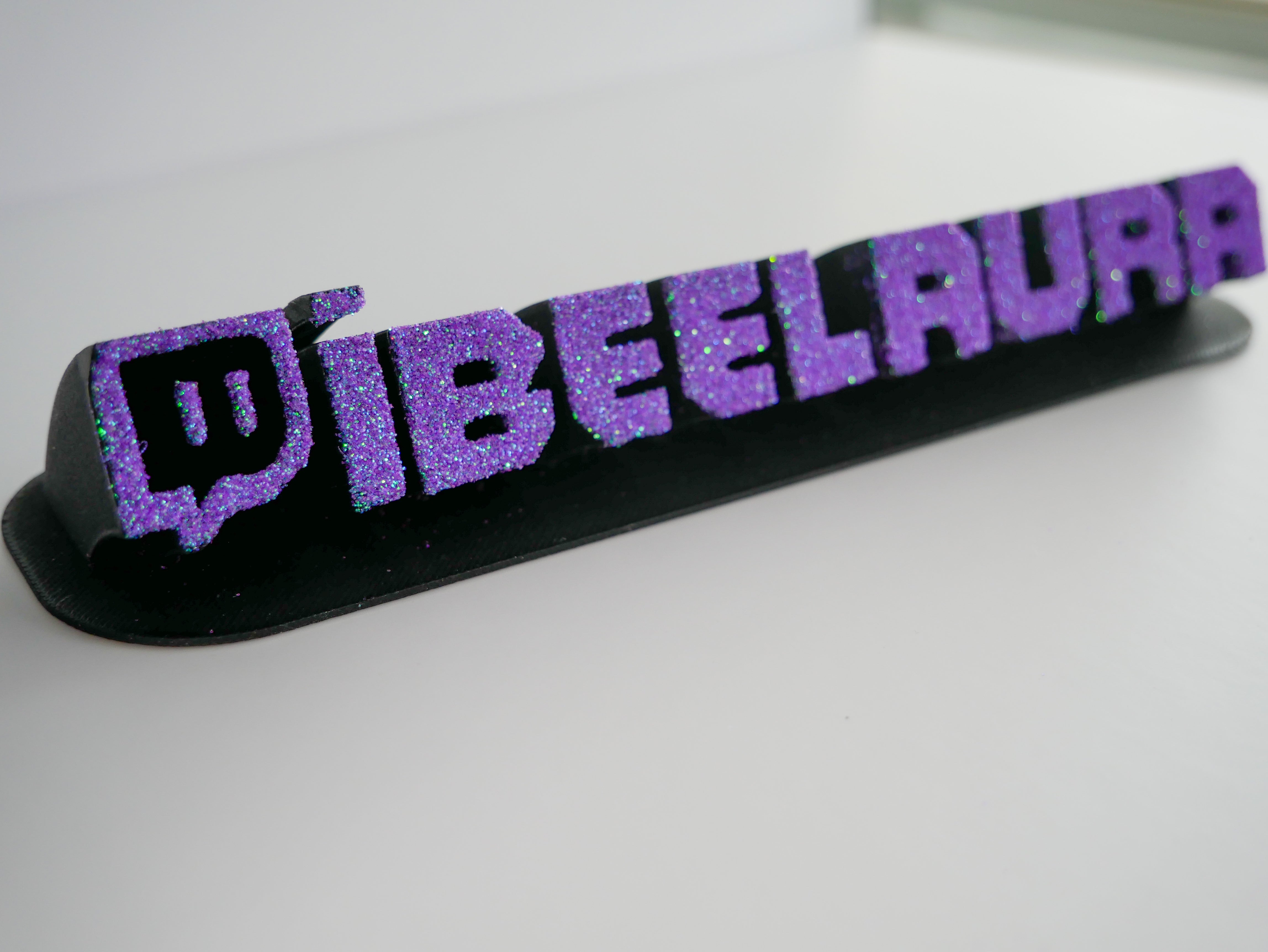 3D Printed Gamer Tag Name Plate – Twitch Username Streamer Display ...