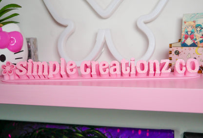 Custom 3D Printed Business Nameplate