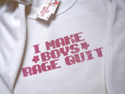 Gamer Sweatshirt | White Sweatshirt | Gifts for Gamers | Kawaii Sweater | Gamer Girl Sweater | E-girl Clothing | Female Gamer | Reflective - SimpleCreationzCo